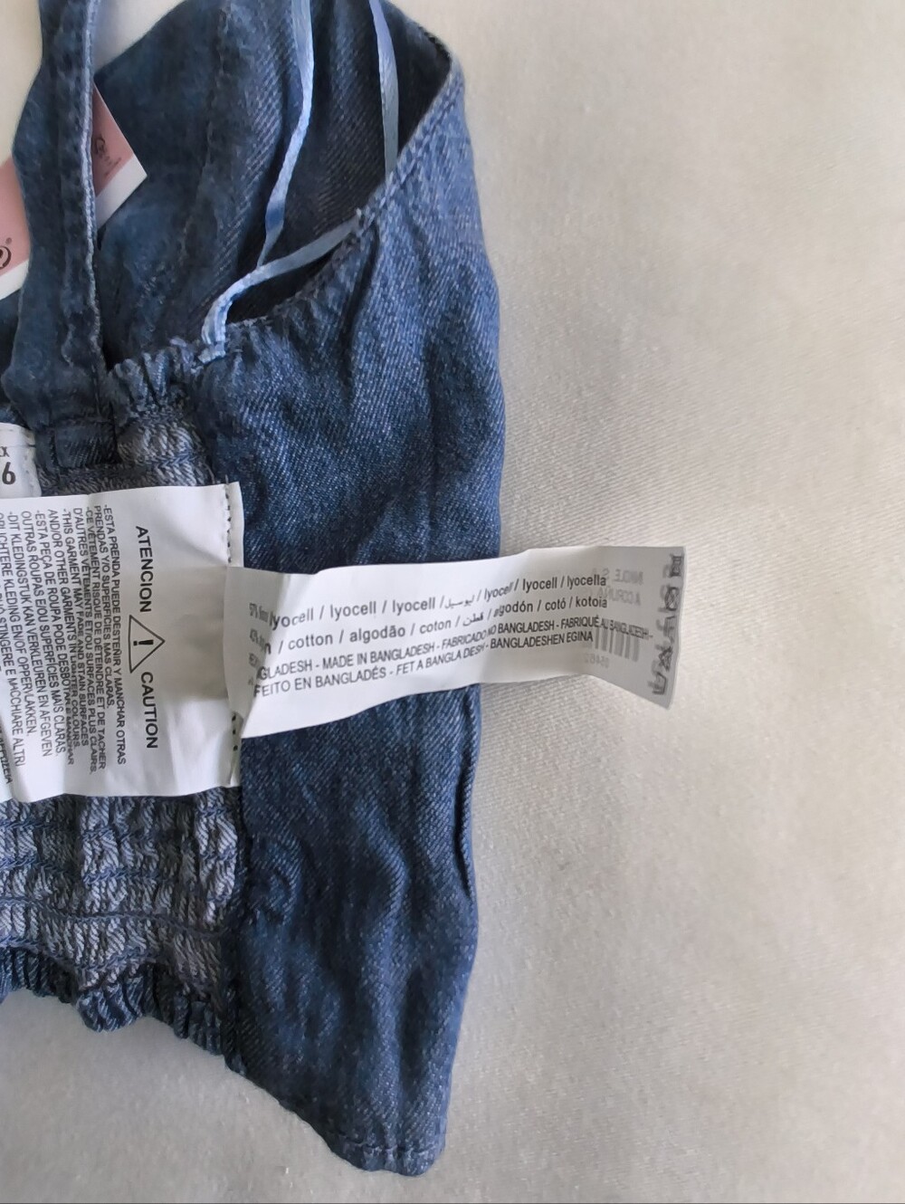 NWT Lefties Denim Crop Top – Size S - Picture 10 of 10